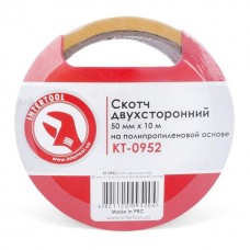 Скотч двосторонній 50мм * 10м на поліпропіленовій основі INTERTOOL KT-0952